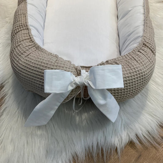 Babynestje Warm Wafel beige