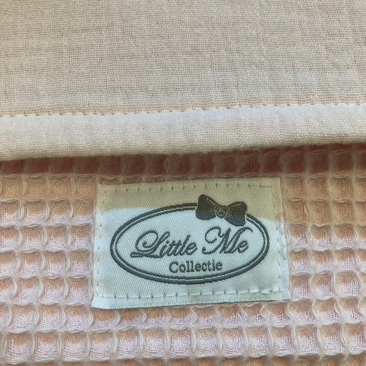 Ledikantdeken zomer Warm wafel lichtroze