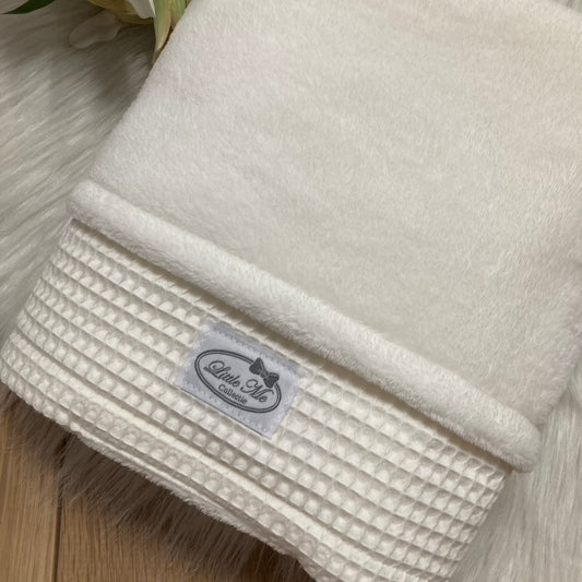 ledikantdeken winter Warm wafel ecru