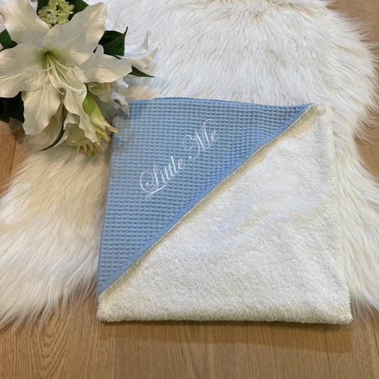 Babycape warm wafel lichtblauw