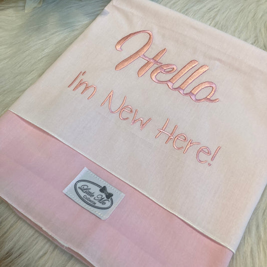 Laken "Hello I'm new here!" Classic love lichtroze