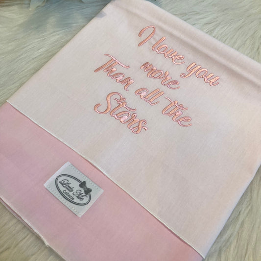 Laken "I love you more than all the stars" Classic love lichtroze