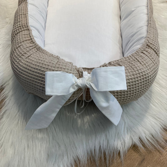 Babynestje Warm Wafel beige