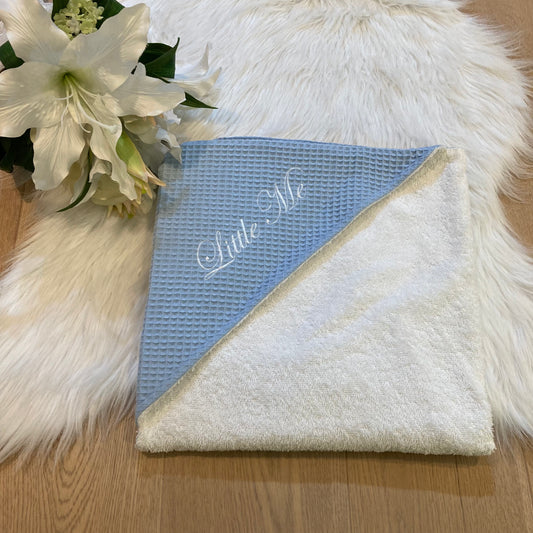 Babycape warm wafel lichtblauw