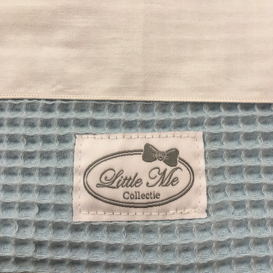 Laken warm wafel lichtblauw