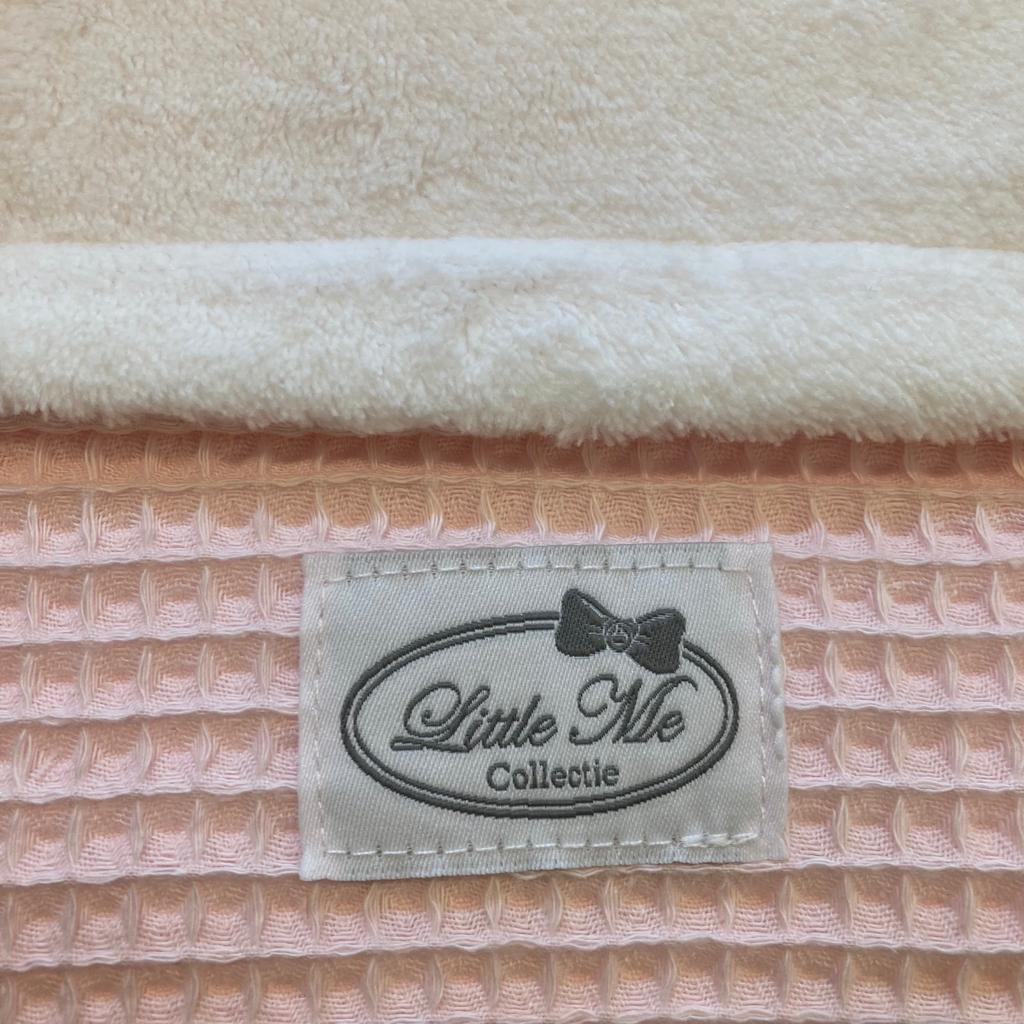 Winterdeken Warm wafel lichtroze/wit