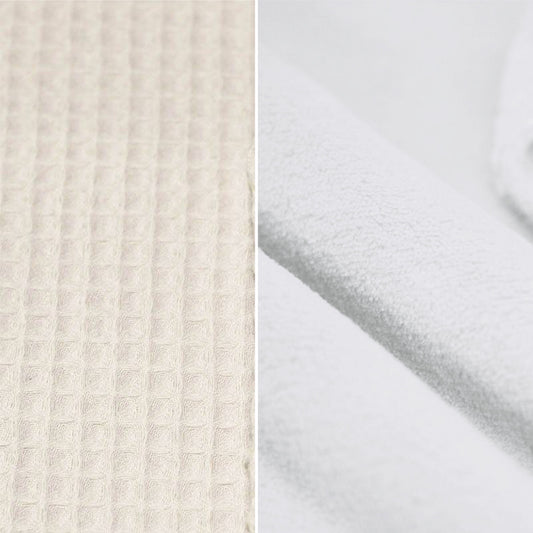 Winterdeken Warm wafel ecru/wit