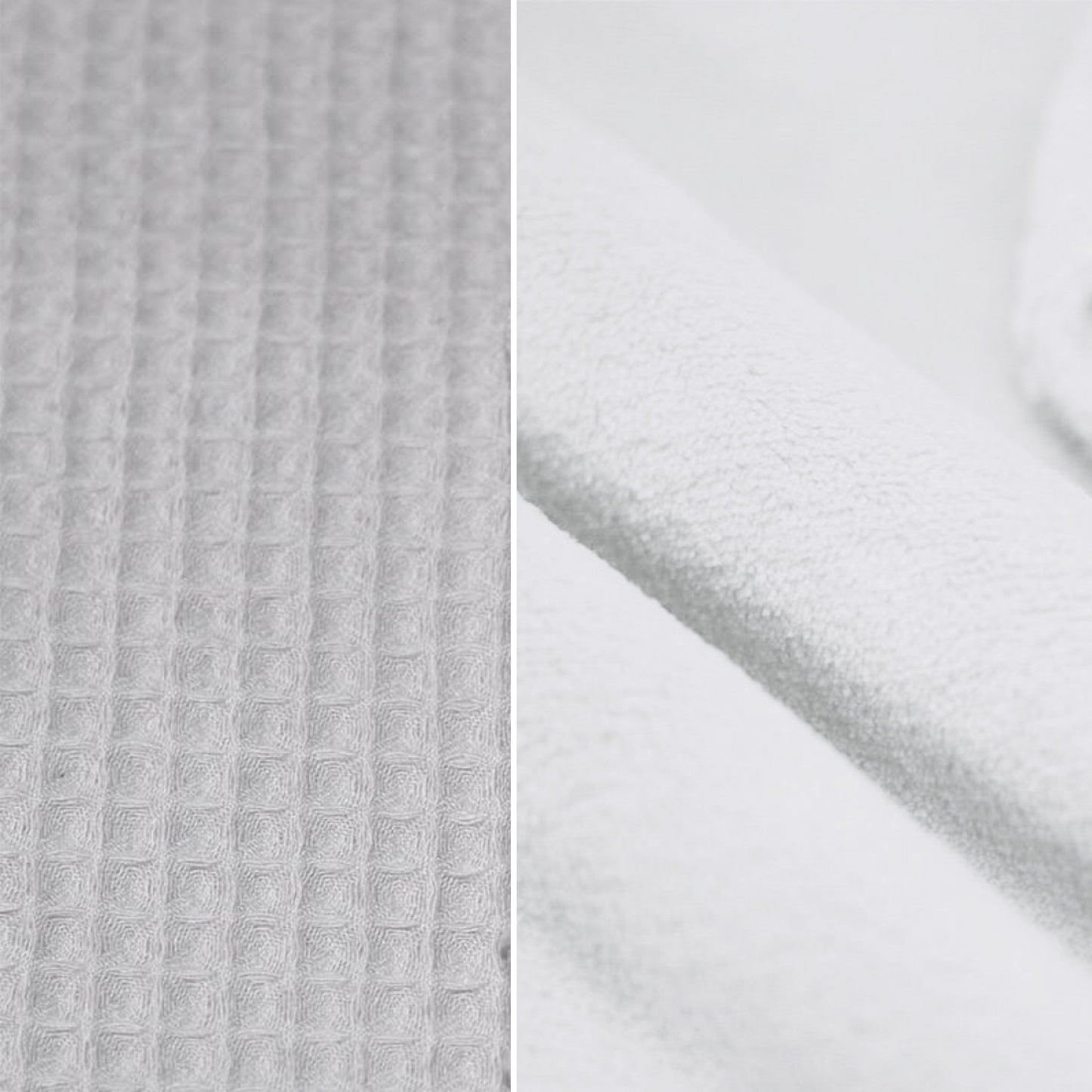 Winterdeken Warm wafel grijs/wit