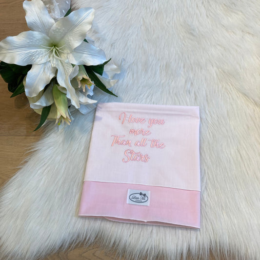 Laken "I love you more than all the stars" Classic love lichtroze