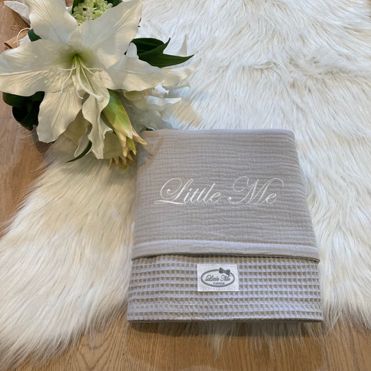 Zomerdeken warm wafel grijs