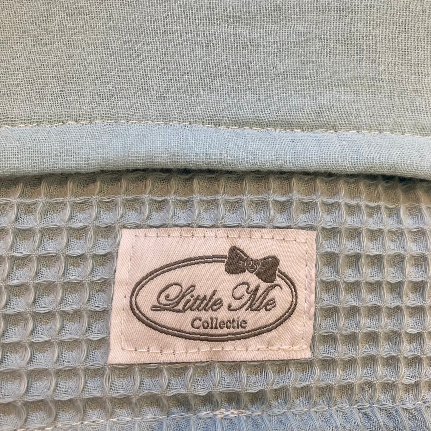 Zomerdeken warm wafel lichtblauw