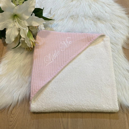 Babycape warm wafel lichtroze