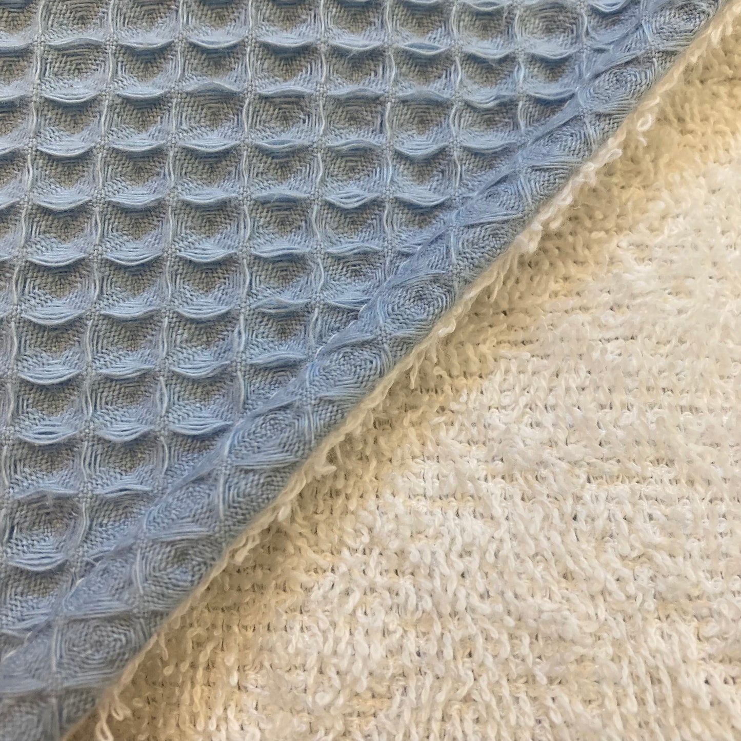 Babycape warm wafel lichtblauw