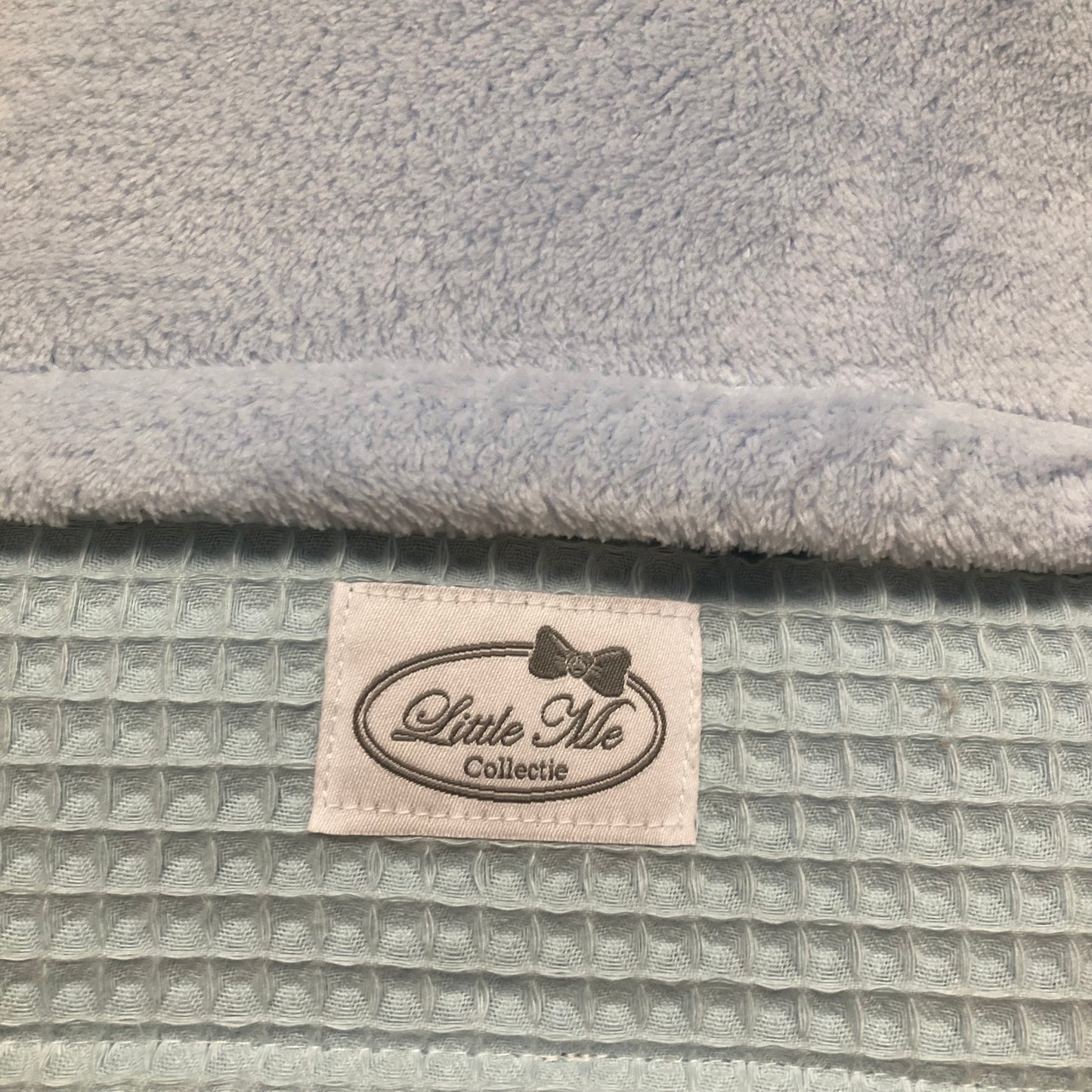 Winterdeken Warm wafel lichtblauw