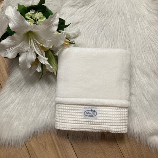 Winterdeken Warm wafel ecru