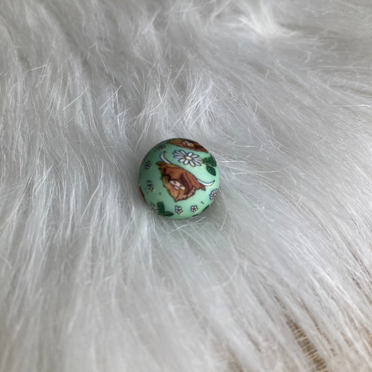 Siliconen kraal 15mm - rond - Buffel