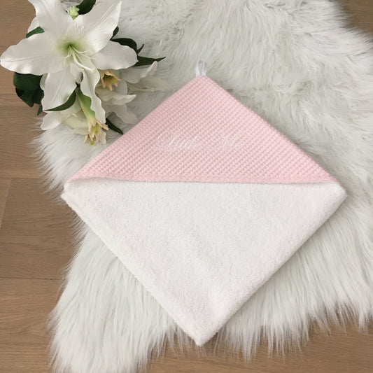 Babycape warm wafel lichtroze