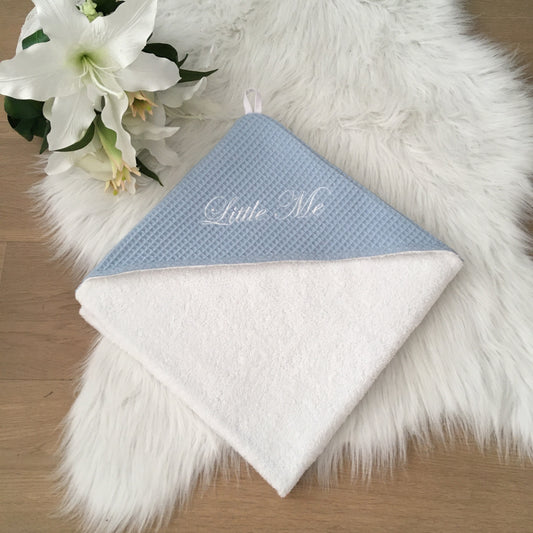 Babycape warm wafel lichtblauw