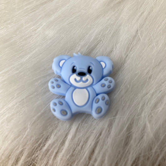 Siliconen kraal Beertje Lichtblauw