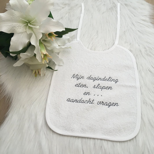 Slab Mijn dag indeling eten, slapen en ... aandacht vragen