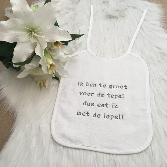 Slab Ik ben te groot voor de tepel dus eet ik met de lepel