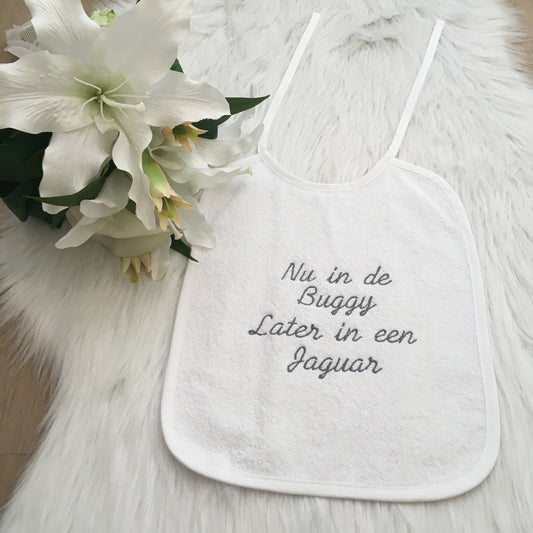 Slab Nu in de buggy later in de jaguar