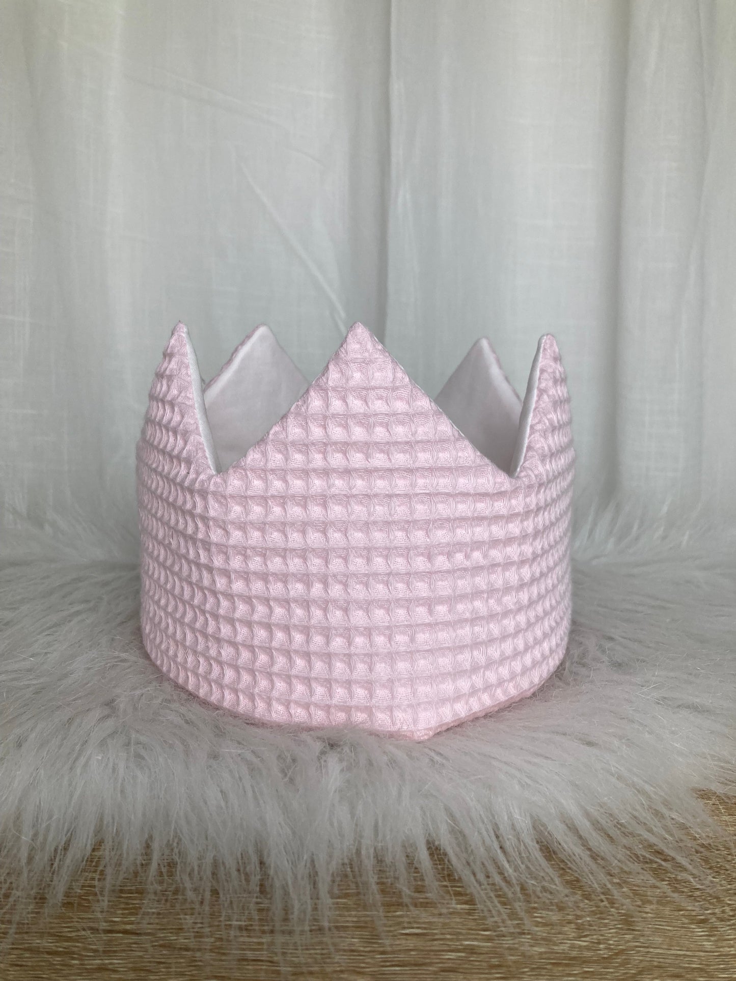 Verjaardagskroon Warm wafel lichtroze