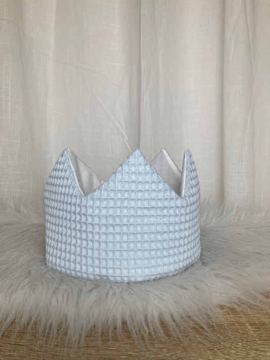 Verjaardagskroon Warm wafel lichtblauw