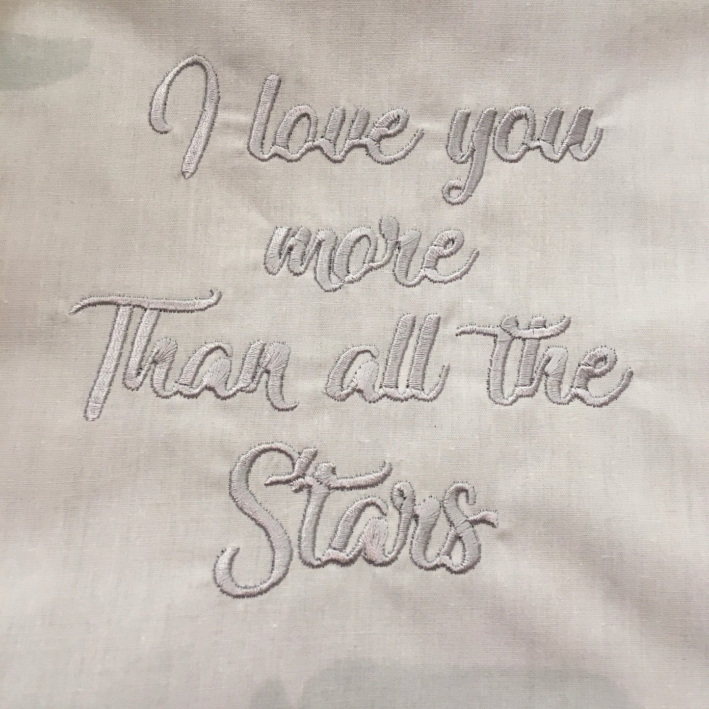 Laken "I love you more than all the stars" Classic love grijs