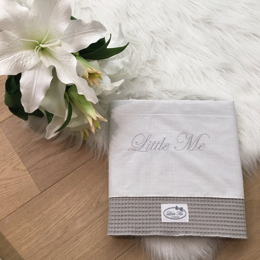 Laken warm wafel grijs