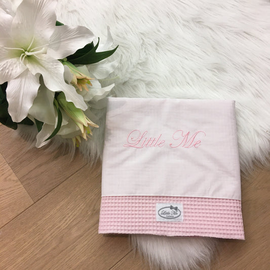 Laken warm wafel lichtroze