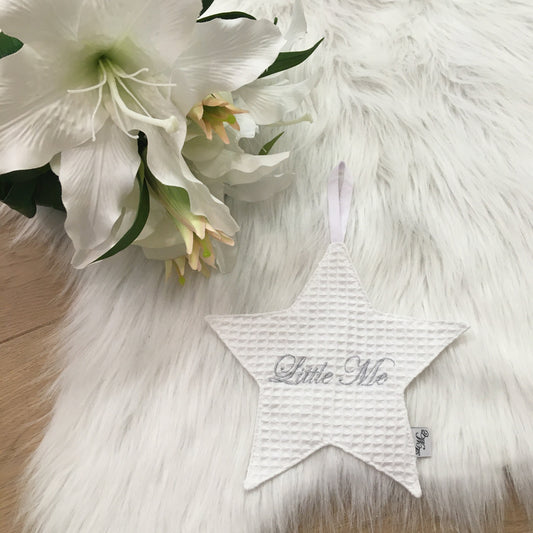 Speendoek ster warm wafel wit