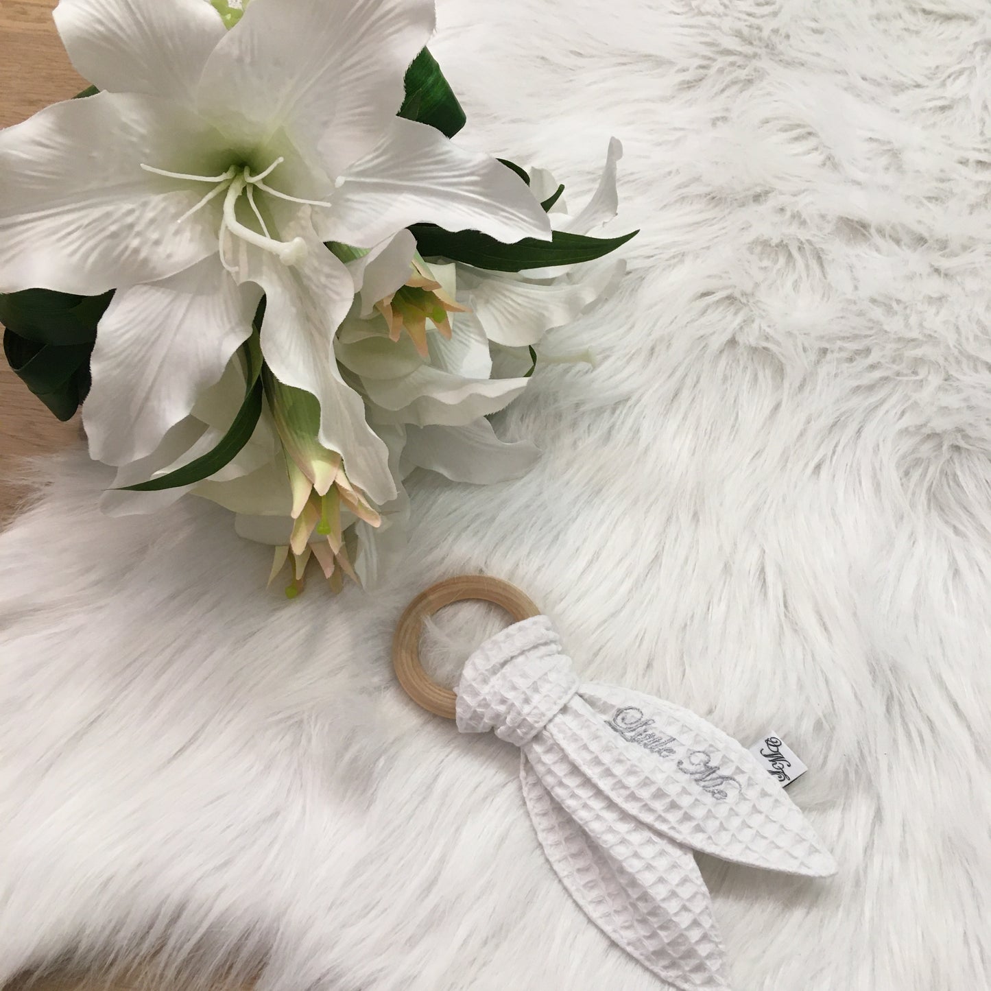 Bijtring warm wafel wit