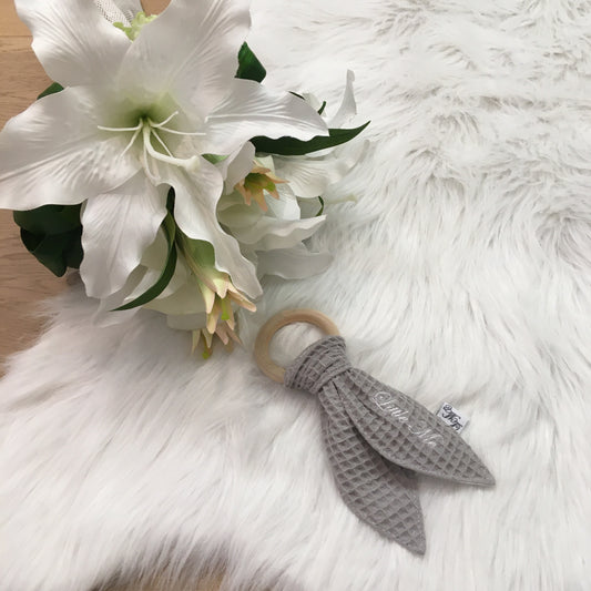 Bijtring warm wafel grijs