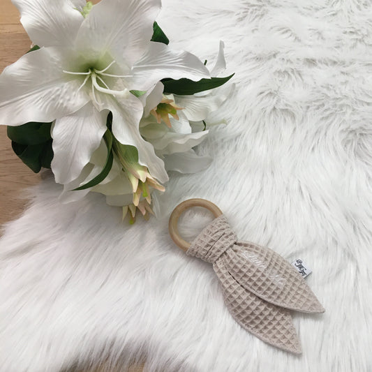 Bijtring warm wafel beige