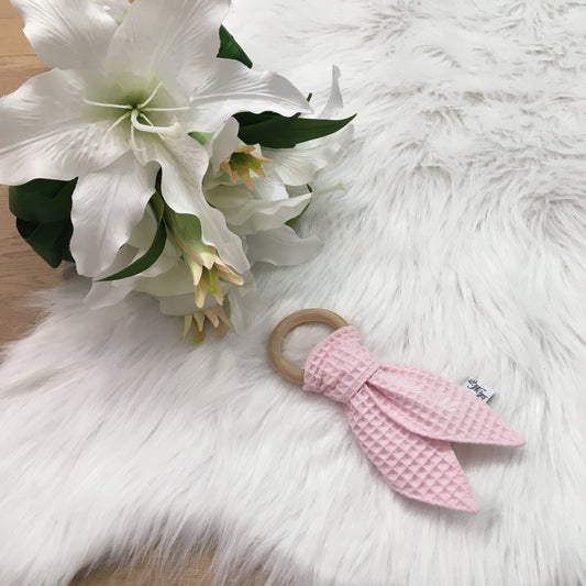 Bijtring warm wafel lichtroze