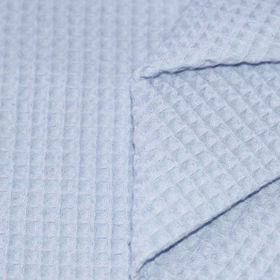 Poncho warm wafel lichtblauw