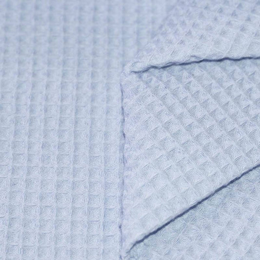 Poncho warm wafel lichtblauw