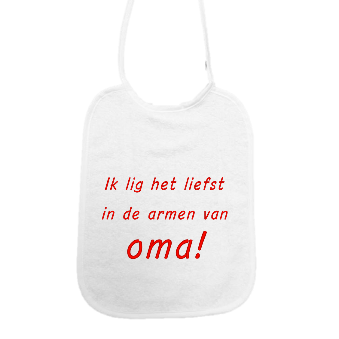 Slab Ik lig het liefst in de armen van oma!