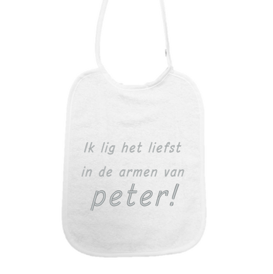 Slab Ik lig het liefst in de armen van peter!