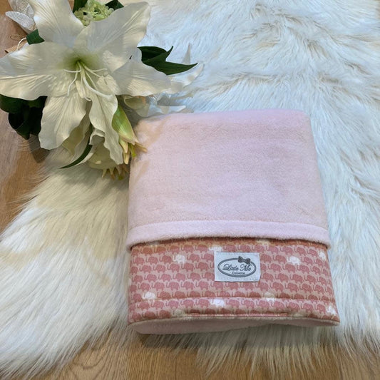 Winterdeken Mini Elefants roze