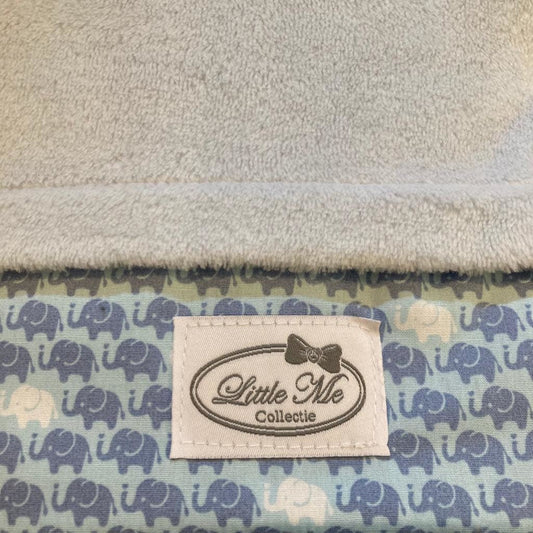Winterdeken Mini Elefants blauw
