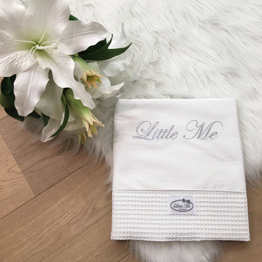 Laken warm wafel wit